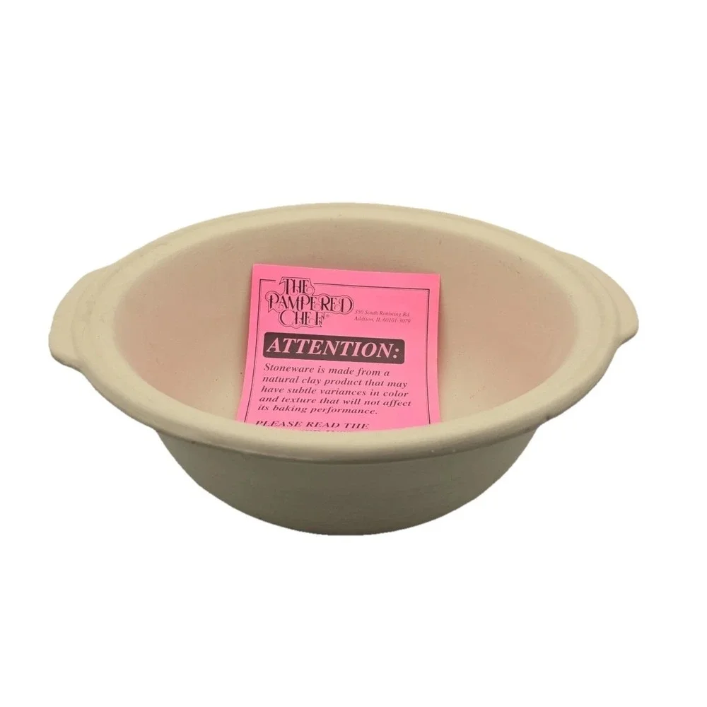 The Pampered Chef Stoneware Baking Bowl 1450 Family Heritage Collection